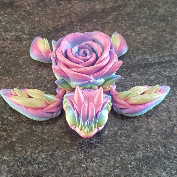 Rose Turtle 3D Printed - Picture 1 of 13